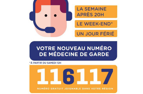 116 117 nouveau numéro de médecine de garde