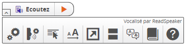 Barre d'outils Readspeaker