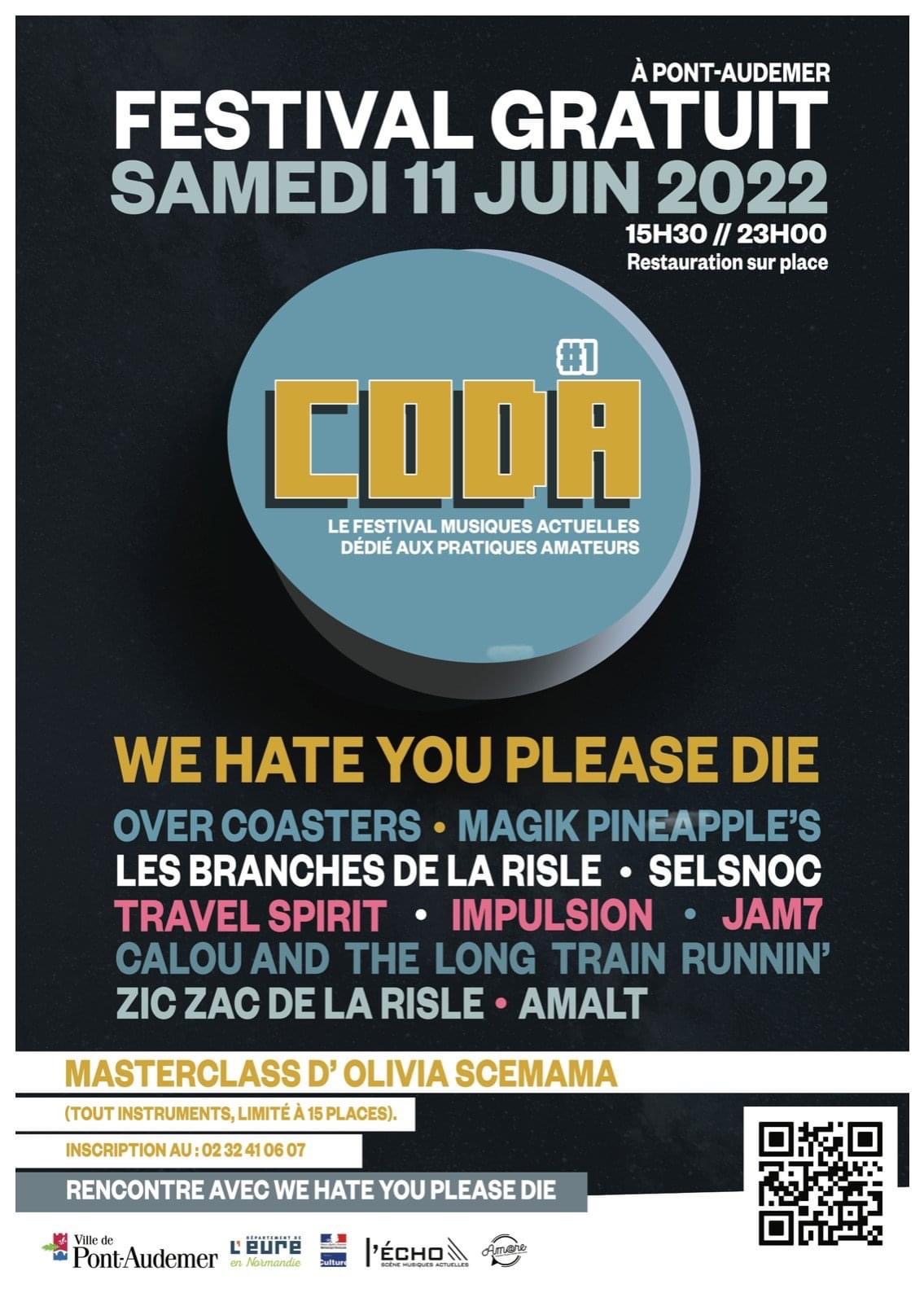 affiche officielle du festival de musique Coda