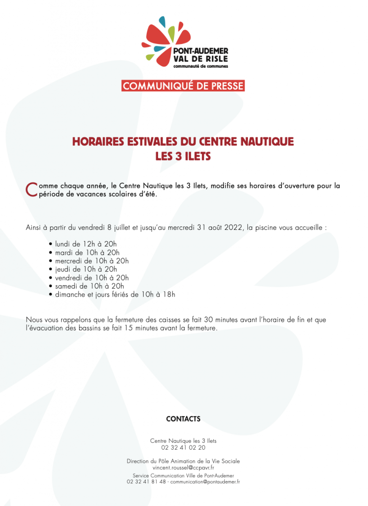 Centre Nautique - Les 3 Ilets Pont-audemer Avis