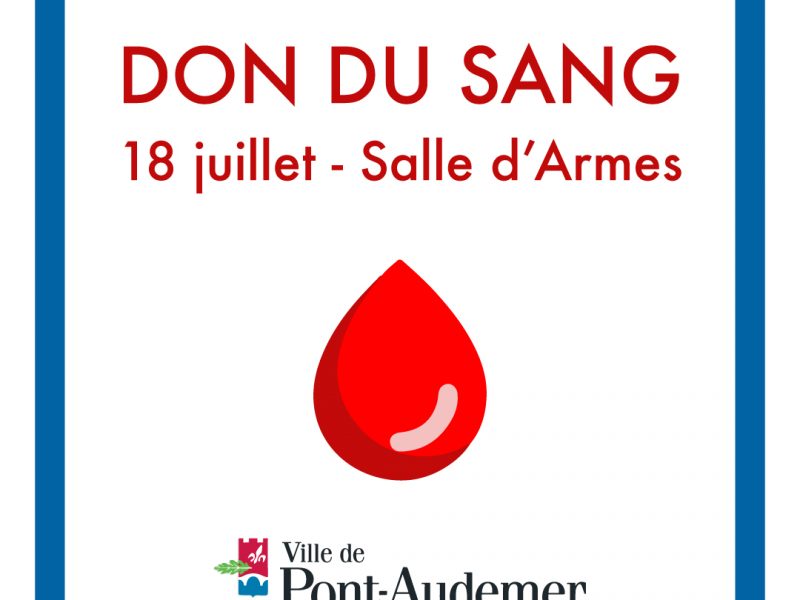 visuel don du sang ville de Pont-Audemer