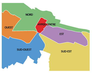 carte des secteurs de la démoncratie participative