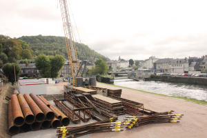 début des travaux du barrage de la madeleine