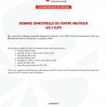 Vidange semestrielle du Centre Nautique les 3 Ilets