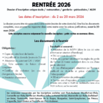 Inscription scolaire 2026/2027
